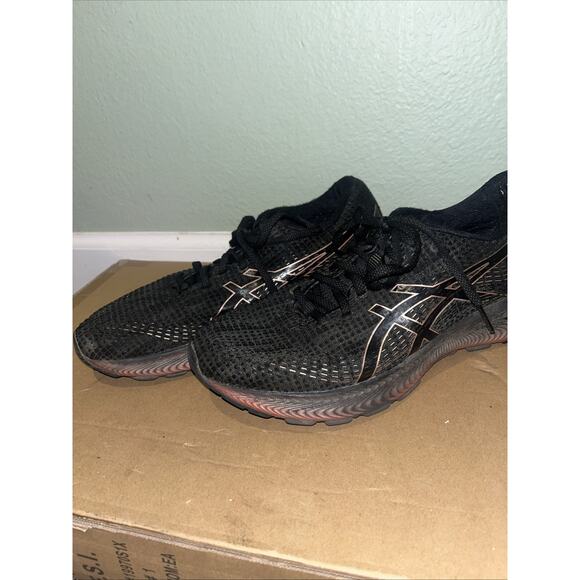 ASICS Women’s Sneakers Shoes Gel Saiun Black Rose Gold 1012B232 Size 10.5 - Picture 9 of 11